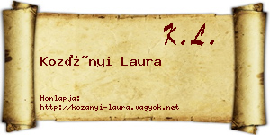 Kozányi Laura névjegykártya